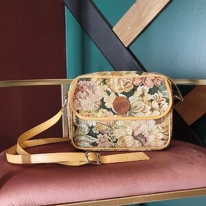 Floral Tapestry Crossbody Bag